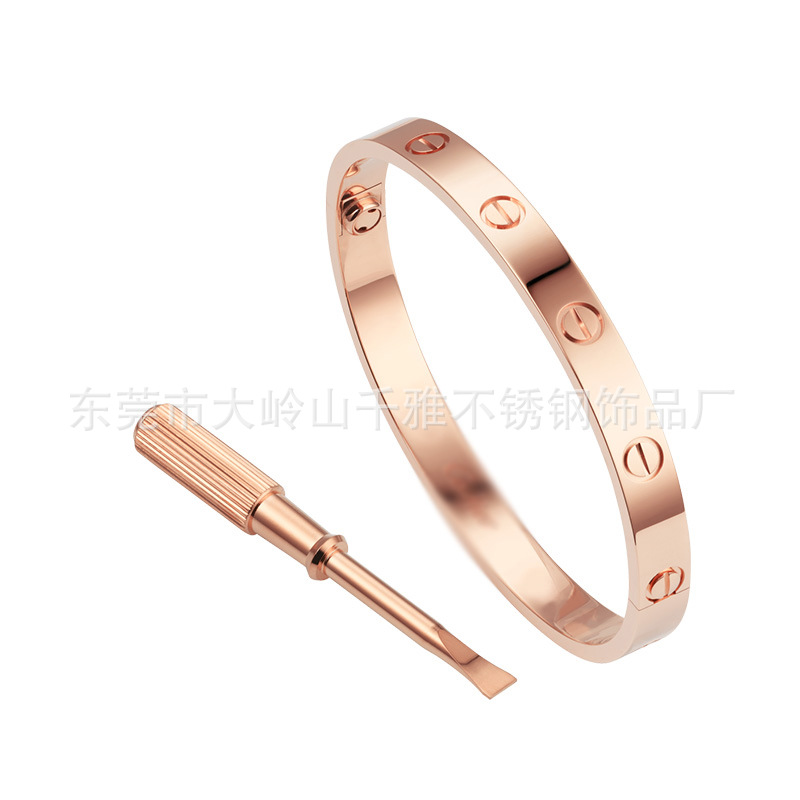 Stainless Steel Love Screw Oval Bracelet Bangle Women Men with Screwdriver bracelet