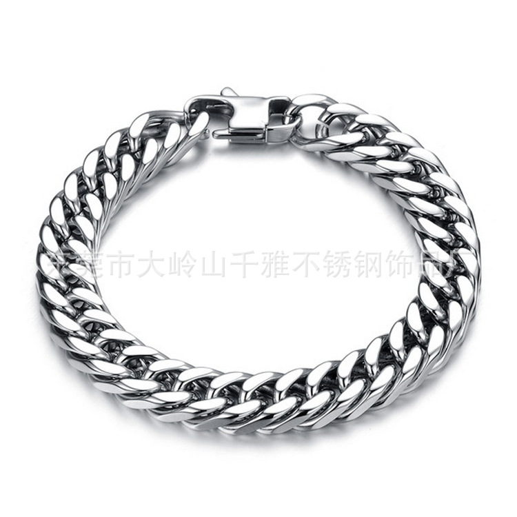 Quality Stainless Steel Women Men Cuban Chain bracelet